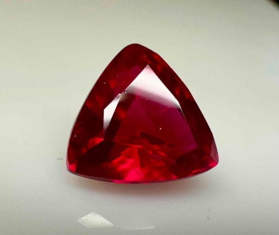 Astonishing 4.7ct Trillion Cut Ruby Gemstone