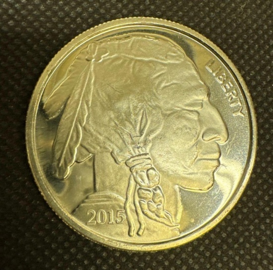 1 Troy Oz .999 Fine Silver Indian Head Buffalo Bullion Coin