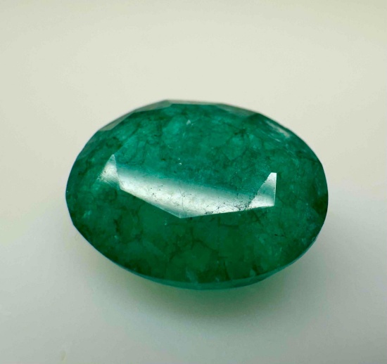 9ct Oval Cut Opaque Emerald Gemstone