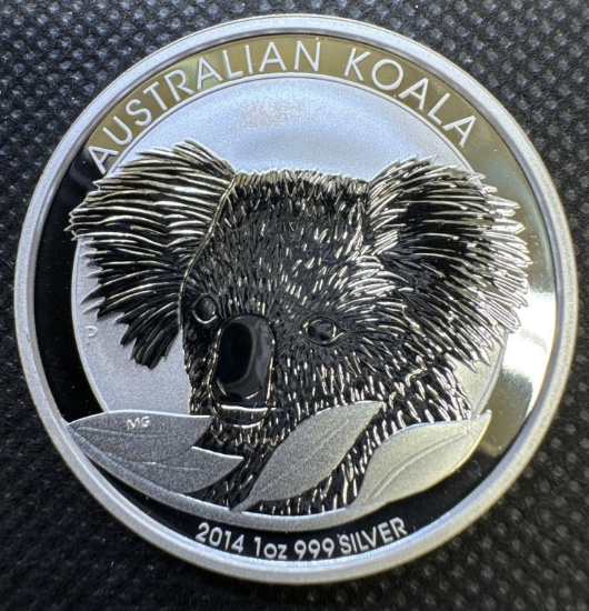 2014 1 Troy Oz .999 Fine Silver Australian Koala $1 Round Bullion Coin