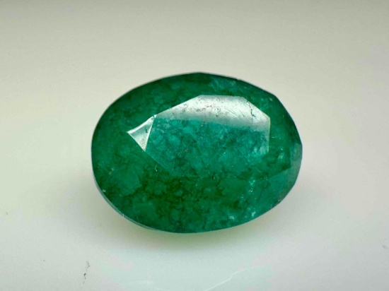 10.6ct Oval Cut Opaque Emerald Gemstone