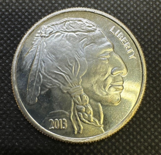 2013 Buffalo Head 1 Troy Oz .999 Fine Silver Bullion Coin