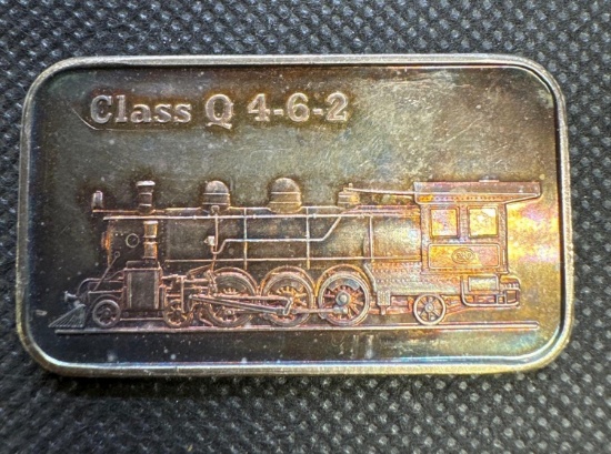 locomotive 1 Troy Oz .999 Fine Silver Bullion Bar