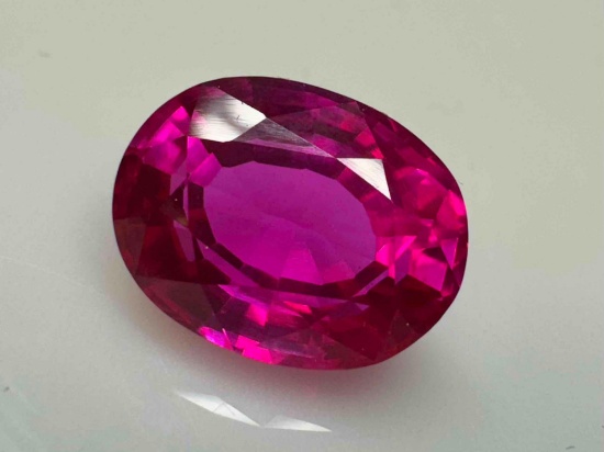 10ct Oval Cut Pink Sapphire Gemstone