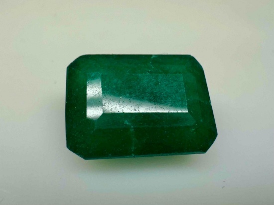 14.8ct Emerald Cut Opaque Emerald Gemstone
