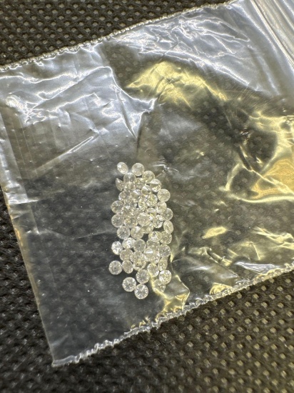 Small Bag Of Brilliant Round Cut Moissanite diamonds 1.0ct