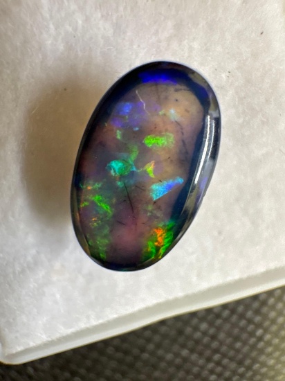 Black Ethiopian opal Gemstone 2.45ct