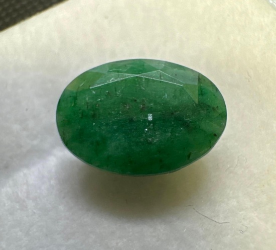 Oval Cut Green Emerald Gemstone 5.40ct