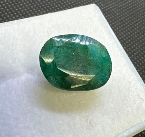 Oval Cut Green Emerald Gemstone 13.90ct