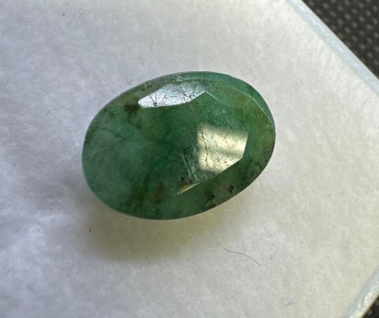 Oval Cut Green Emerald Gemstone 5.55ct
