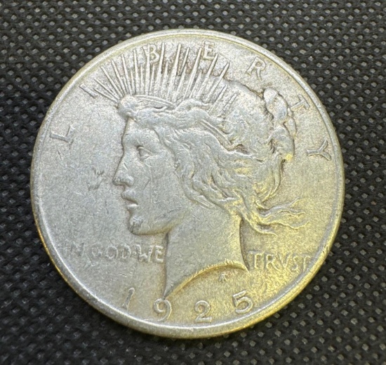 1925 Silver Peace Dollar 90% Silver Coin 0.93 Oz
