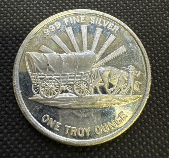 1 Troy Oz .999 Fine Silver American Prospector Bullion Coin