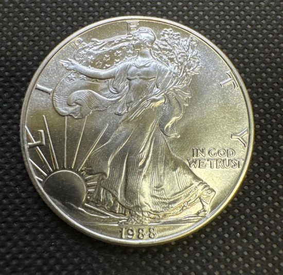 1988 American Eagle Walking Liberty 1 Troy Oz .999 Fine Silver Bullion Coin