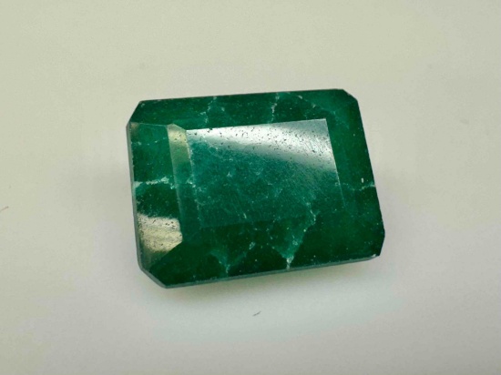 15.6ct Emerald cut Opaque Emerald Gemstone
