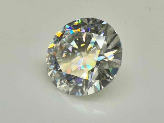 3.4ct Brilliant Cut Moissanite Diamond Gemstone with GRA Certificate