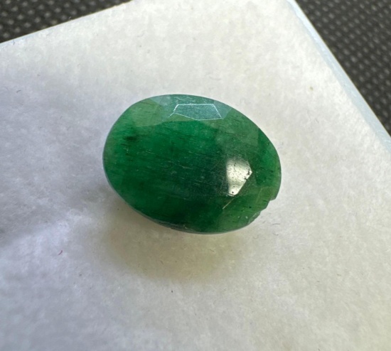 Oval Cut Green Emerald Gemstone 5.35ct