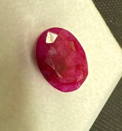 Red Oval Cut Ruby Gemstone 6.60ct