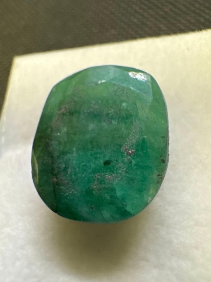 Oval Cut Green Emerald Gemstone 14.30ct