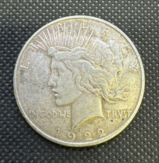 1922-D Silver Peace Dollar 90% Silver Coin 0.93 Oz
