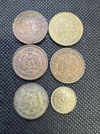 Foreign Coin Lot Peru and Mexico