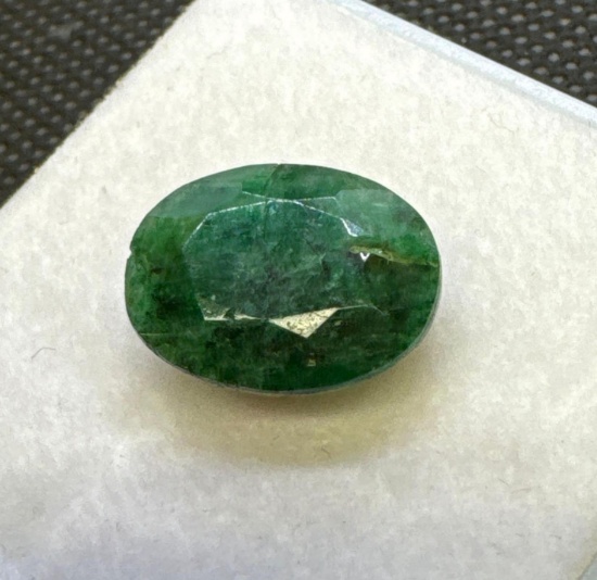 Oval Cut Green Emerald Gemstone 8.45ct