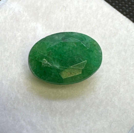 Oval Cut Green Emerald Gemstone 5.80ct
