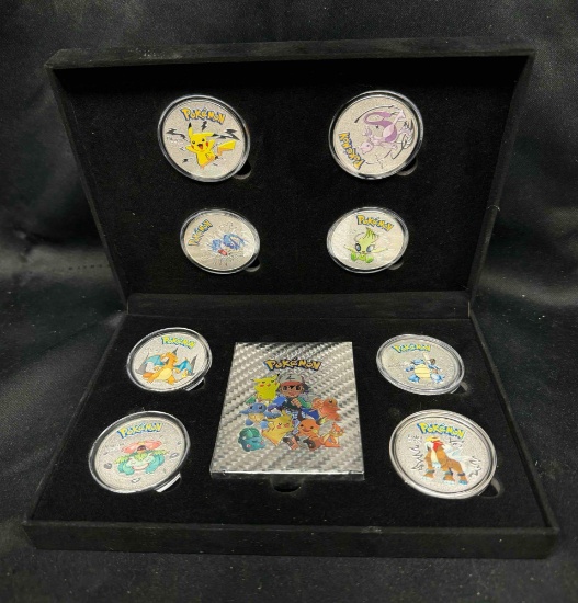 Pokemon Collector Coins and Foil Card Deck set