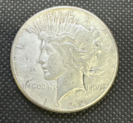 1922-S Silver Peace Dollar 90% Silver Coin 0.93 Oz