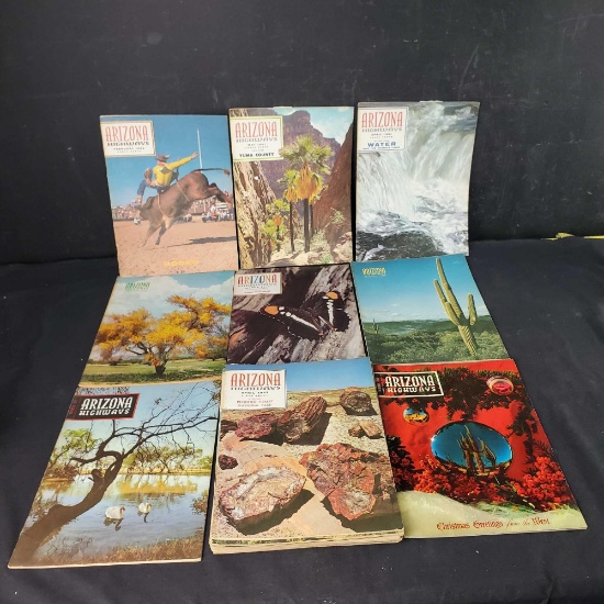 Lot approx. 20 vintage Arizona Highways magazines 1950s-60s