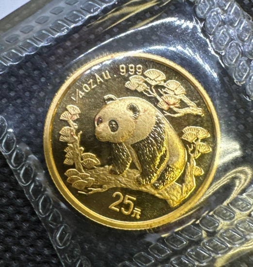 1/4 Oz .999 Fine Gold Panda Bullion Coin
