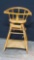 Vintage 1950s Convertible Wooden High Chair/Play Desk with adjustable foot rest