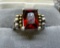 Silver Garnet Ring 5.74 Grams Size 6