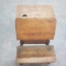 Antique school desk bench