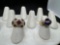 2 Gold Tone Ring With Ruby and Purple Sapphire Gemstones