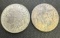 2x 1921 Morgan Silver Dollars 90% Silver Coins 1.85 Oz