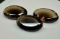 3 Oval Cut Smoky Quartz Gemstones 76.9ct Total