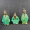 3 vintage Asian Vohann Of California Ceramic figures