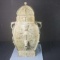 Chinese Archaic Vase Bronze Double Ear Square Pot Jar Crock Vessel Zhou or Shang dynasty. Exact Age