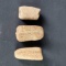 3 small pieces fossilized coral/stones