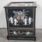 Vintage Oriental Black Lacquer Jewelry cabinet