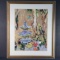 Framed artwork titled Fish Blossoms with signature dated 1999