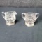 Vintage sterling silver/depression glass with etching cream/sugar
