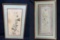 Pair Framed Art Chinese Stitched Hummingbirds Morning Glory
