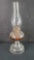 Vintage clear glass oil lamp