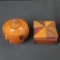 Vintage Handmade Inlaid Multi Wood Small Bowl and Trinket/jewelry box