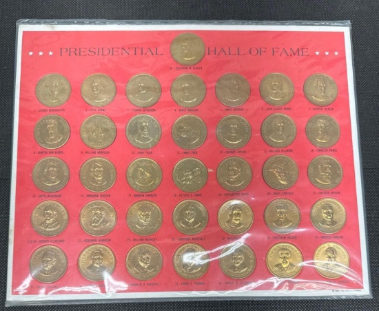 Franklin Mint Presidential Hall Of Fame Bronze Coins