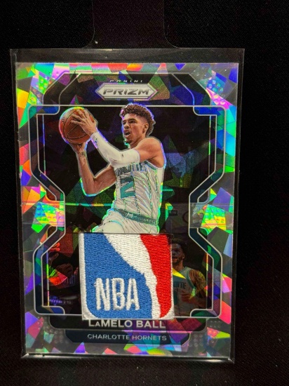 1 of 1 Custom Cut Panini Prizm LaMelo Ball Basketball Card