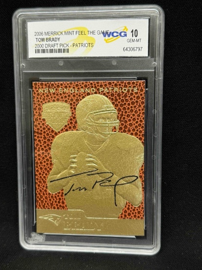 2006 Merrick Mint Feel The Game Tom Brady 2000 Draft Pick - Patriots WCG 10