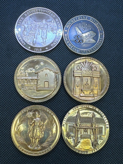 Bronze Mission And Saints medals 6 Coins