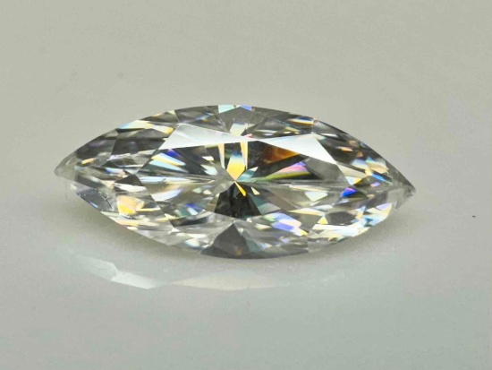2.7ct Marquise Cut Moissanite Diamond Gemstone GRA Cert